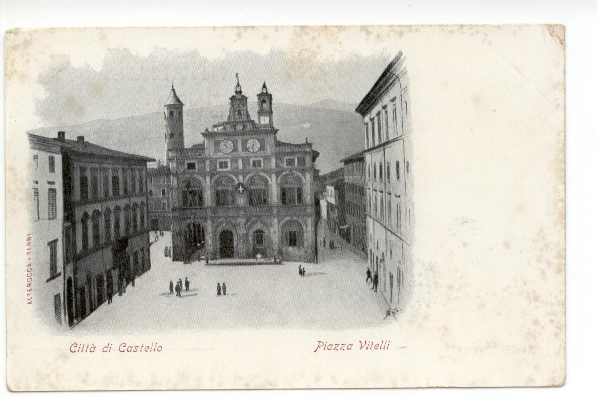 Cartolina Citt‡ di Castello Piazza Vitelli non viaggiata
