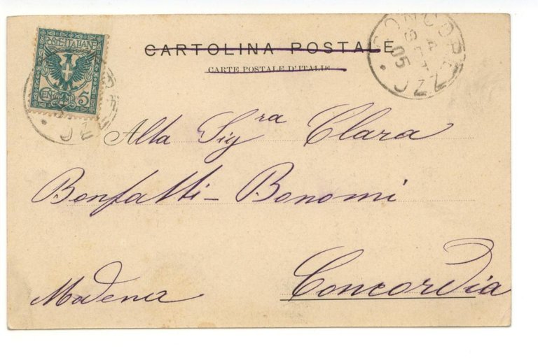 Cartolina Concorezzo Brianza Municipio Telegrafo Regia Posta 1905 viaggiata