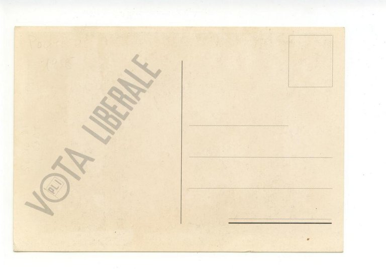 Cartolina Contro L'Insidia Vota Liberale 1956 non viaggiata PLI falce …