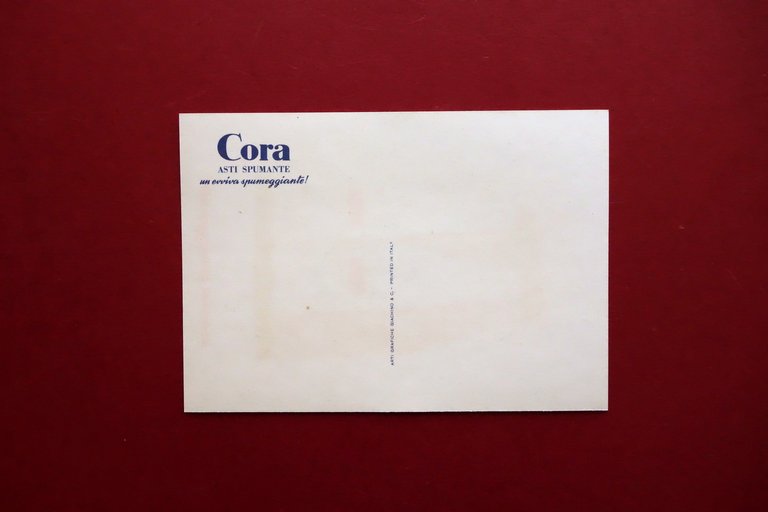 Cartolina Cora Asti Spumante Pubblicit‡ Primi Anni '60 Non Viaggiata …