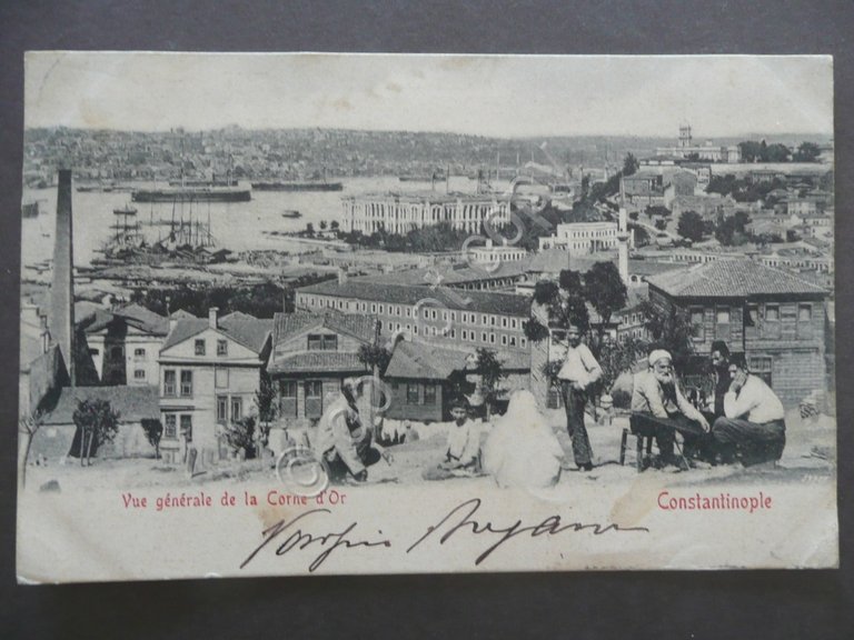 Cartolina Costantinople Vue Generale Corne d'Or Viaggiata Posta Francese 1902 | Immagine Gallery 1