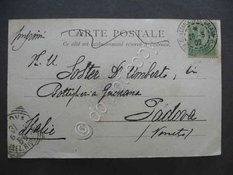 Cartolina Costantinople Vue Generale Corne d'Or Viaggiata Posta Francese 1902 | Immagine Gallery 2