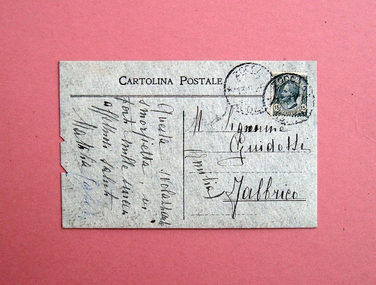 Cartolina dipinta a mano viaggiata 1920 Natalie ottima