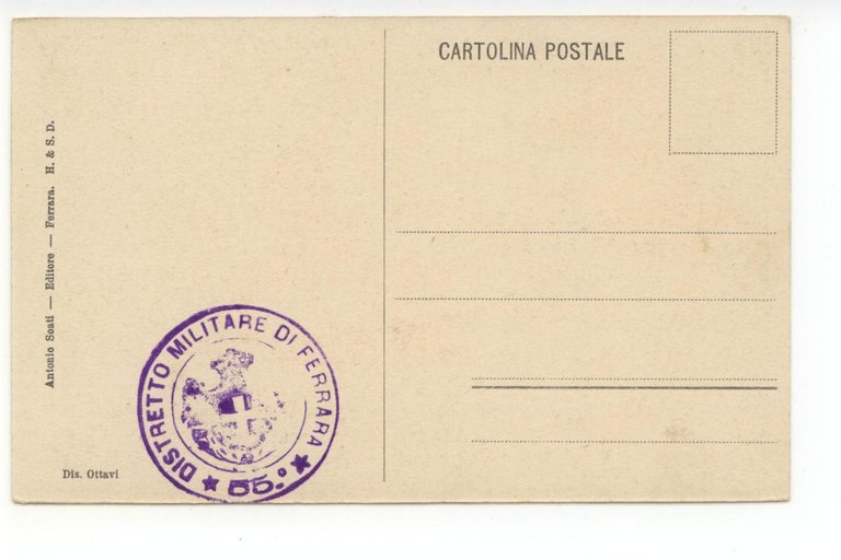 Cartolina Distretto Militare di Ferrara 55∞ Dal 1872 Al 1910 …