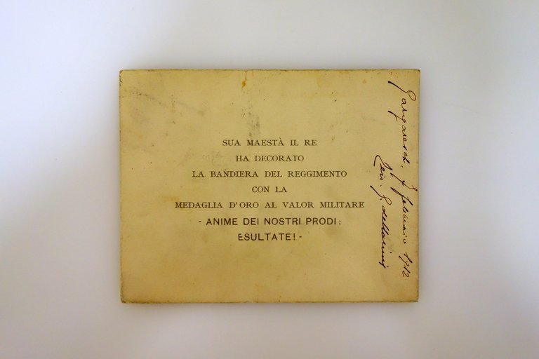 Cartolina Doppia 84° Reggimento Fanteria Caduti Sciara Zavia Viaggiata 1912