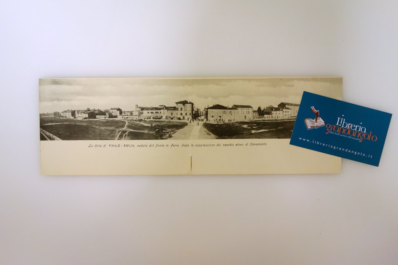 Cartolina Doppia Finale Emilia Veduta dal Ponte di Ferro Viaggiata …