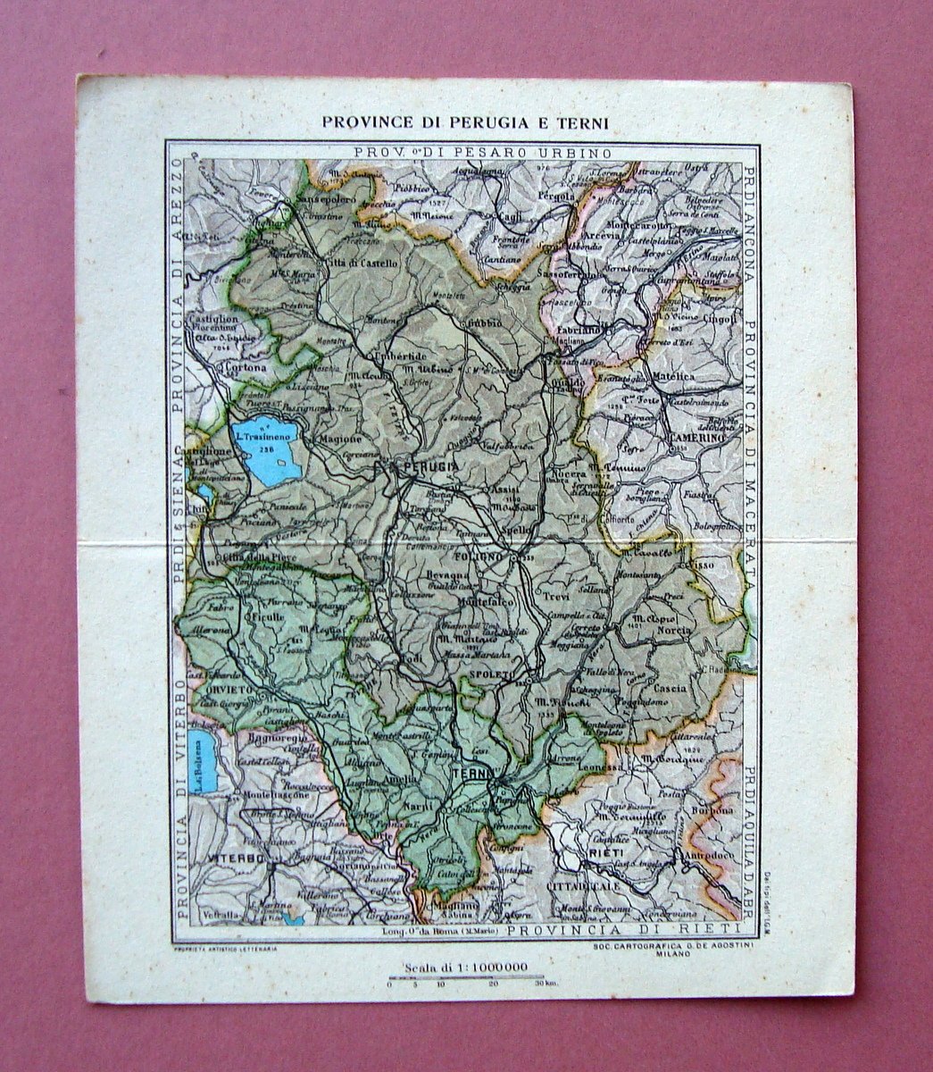 Cartolina doppia Laboratorio Zoja1933 province Perugia e Terni vg in …