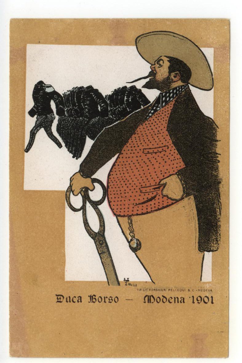Cartolina Duca Borso Modena 1901 non viaggiata Tirelli