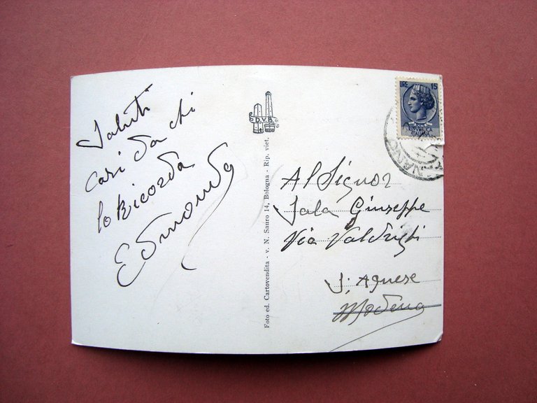 Cartolina Fanano Modena bianco e nero viaggiata | Immagine Gallery 2