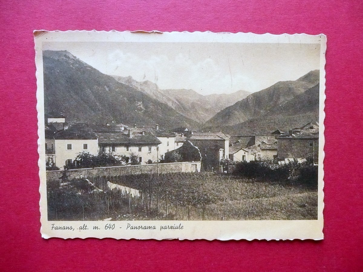 Cartolina Fanano Panorama Parziale Appennino Modenese Modena Viaggiata 1937
