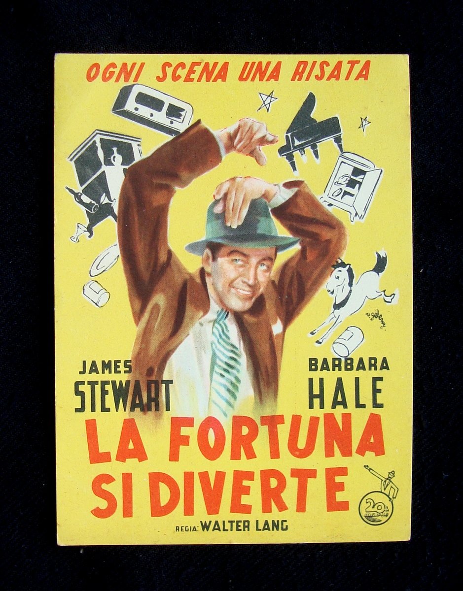 Cartolina Film La Fortuna si Diverte 1951 J. Steward Metropol …