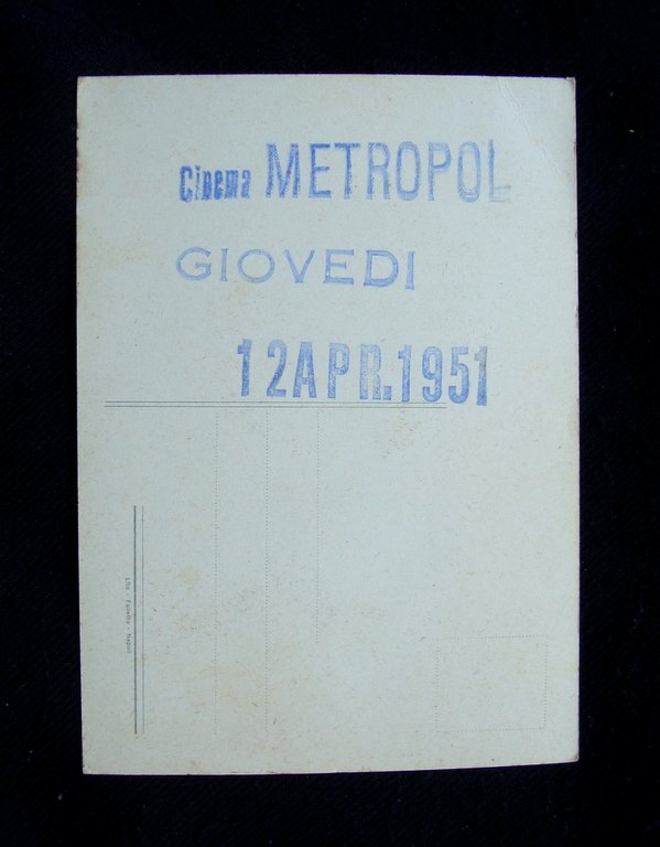Cartolina Film La Fortuna si Diverte 1951 J. Steward Metropol …