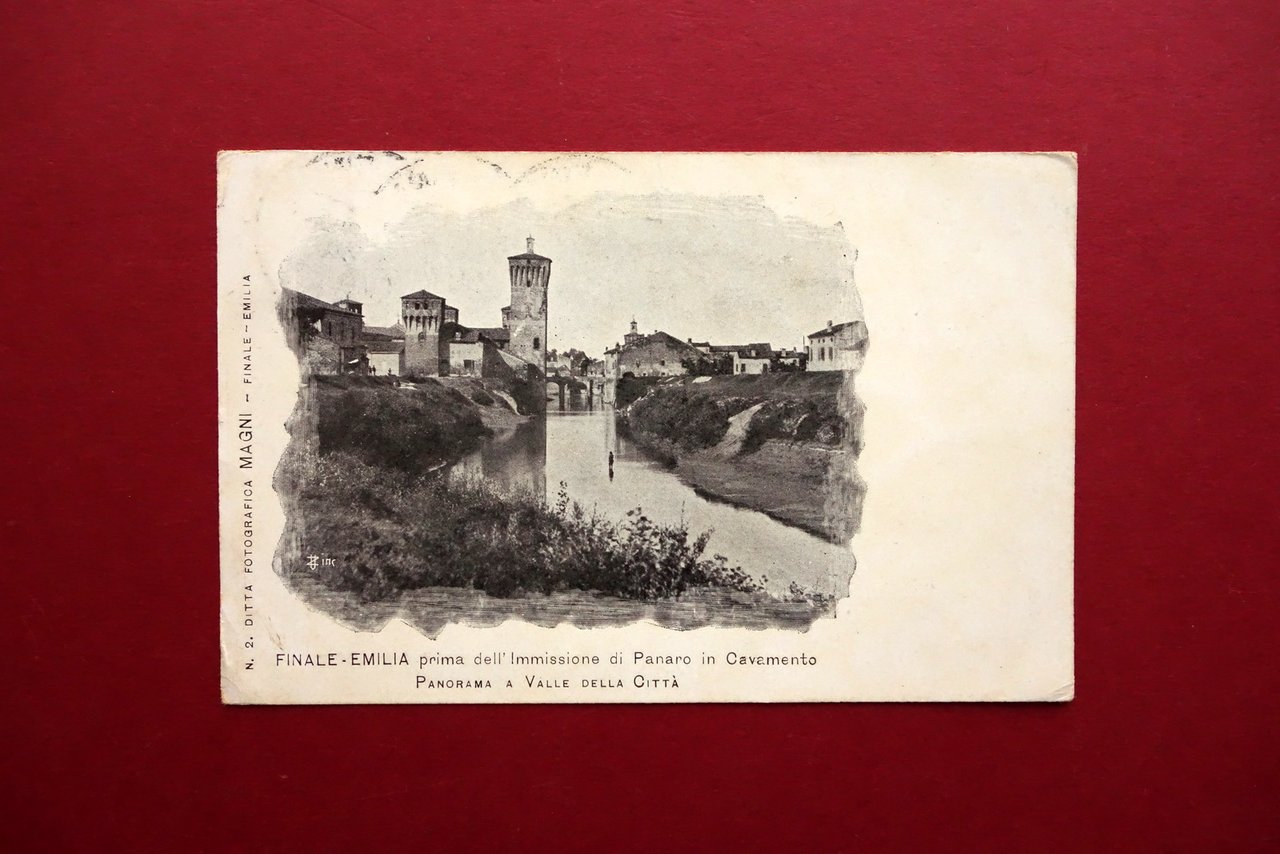 Cartolina Finale Emilia Prima Immissione del Panaro in Cavamento Viaggiata … | Immagine principale