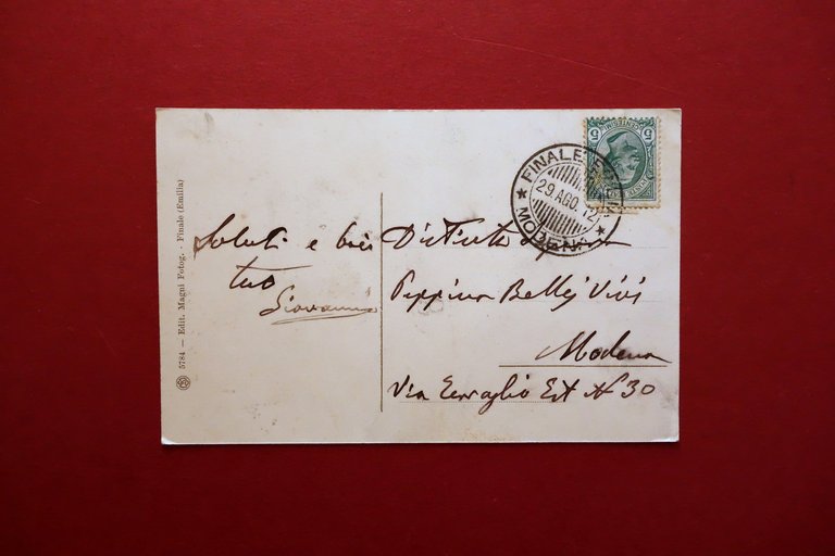 Cartolina Finale Emilia Via Duomo Viaggiata Animata 1912 Magni | Immagine Gallery 2