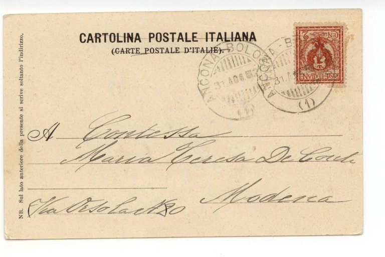 Cartolina ForlÏ Viale dal Ronco ad Effetto di Neve viaggiata