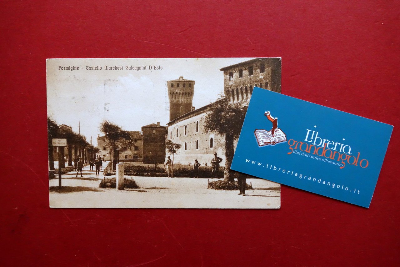 Cartolina Formigine Castello Marchesi Calcagnini d'Este Viaggiata 1927 Modena