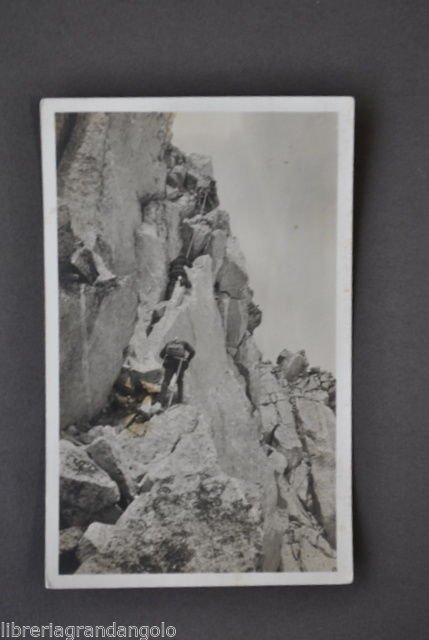 Cartolina Foto Alpinismo Scalata Montagna Svizzera Piz Bacone Osfgraf 1933