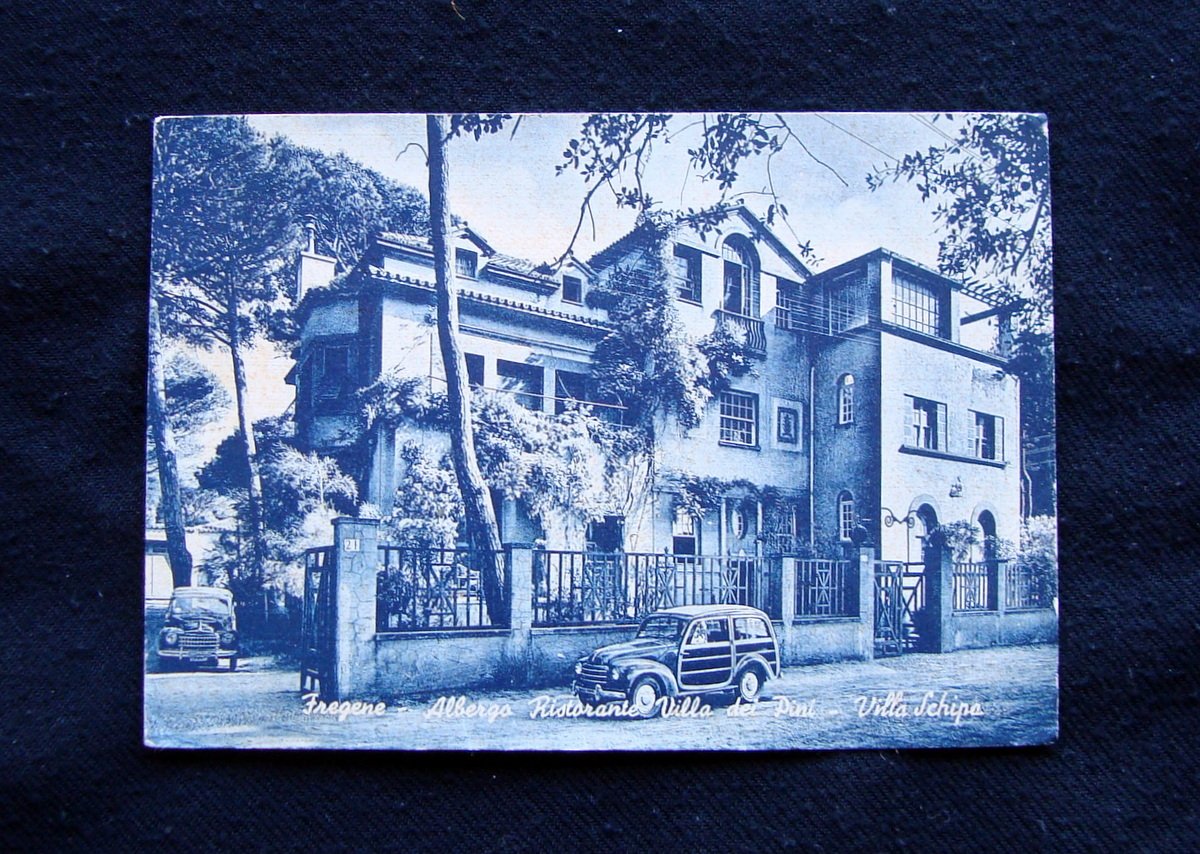 Cartolina Fregene Albergo Ristorante Villa dei Pini Villa Schipa viaggiata …