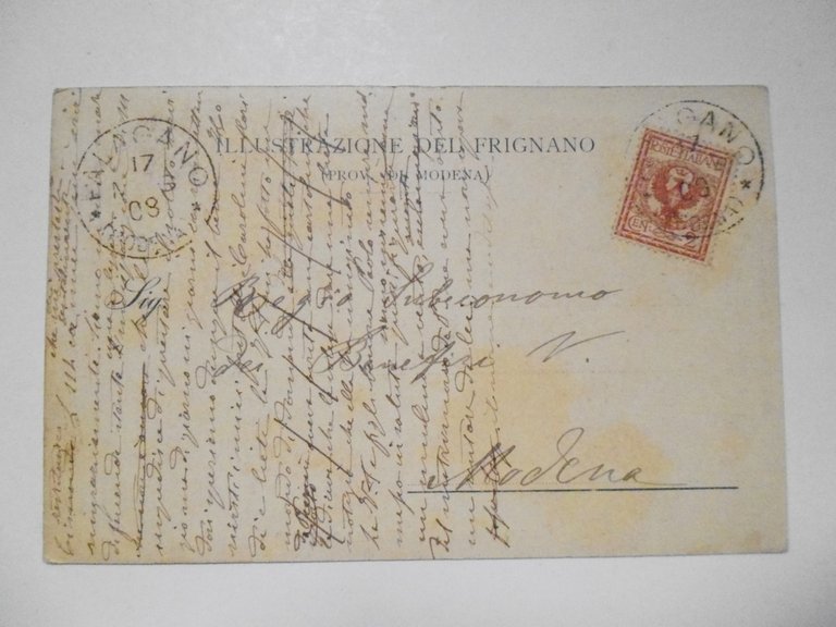 Cartolina (Frignano) Antichissimo Avanzo Castello Rancidoro 1908 viaggiata