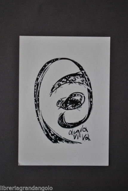 Cartolina Futurismo Marinetti Acquaviva Interpretazione Fioplastica Scrivo 1965