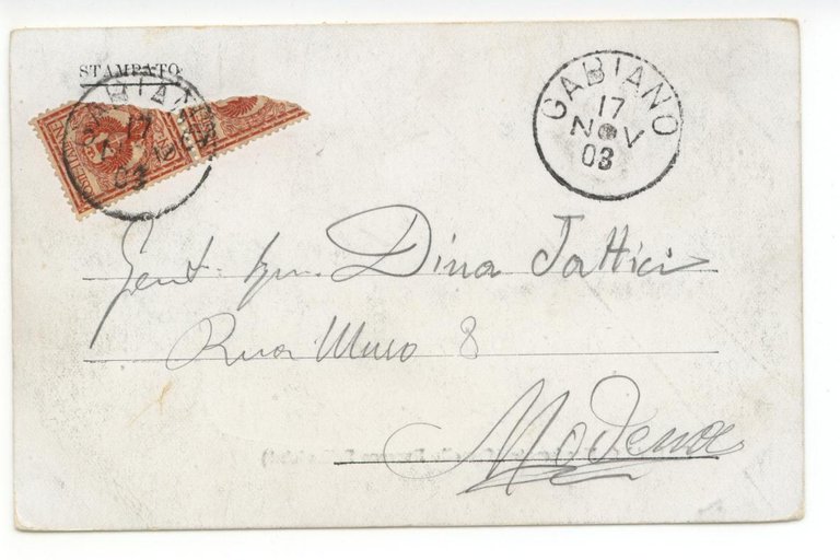 Cartolina Gabiano Monferrato Castello Durazzo Pallavicini 1903 viaggiata | Immagine Gallery 2