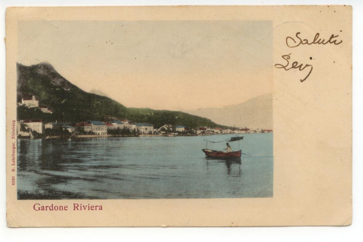 Cartolina Gardone Riviera 1901 viaggiata Brescia