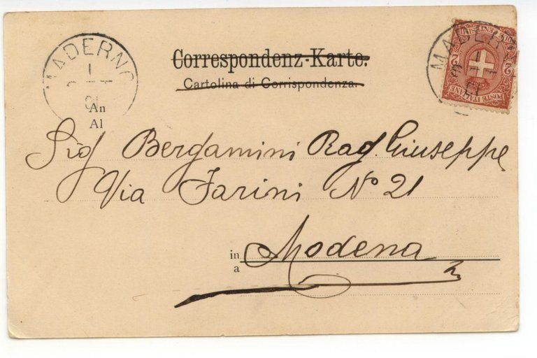 Cartolina Gardone Riviera 1901 viaggiata Brescia