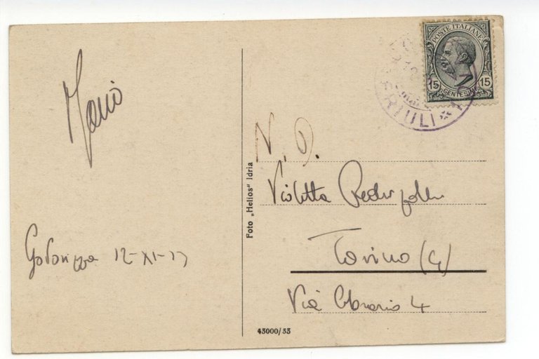 Cartolina Godovici viaggiata Slovenia