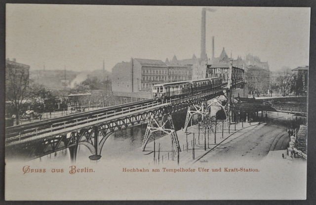 Cartolina Gruss aus Berlin Berlino Hochbahn Stazione Metropolitana Tram 1910 …