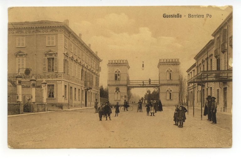 Cartolina Guastalla Barriera Po 1915 viaggiata Reggio Emilia