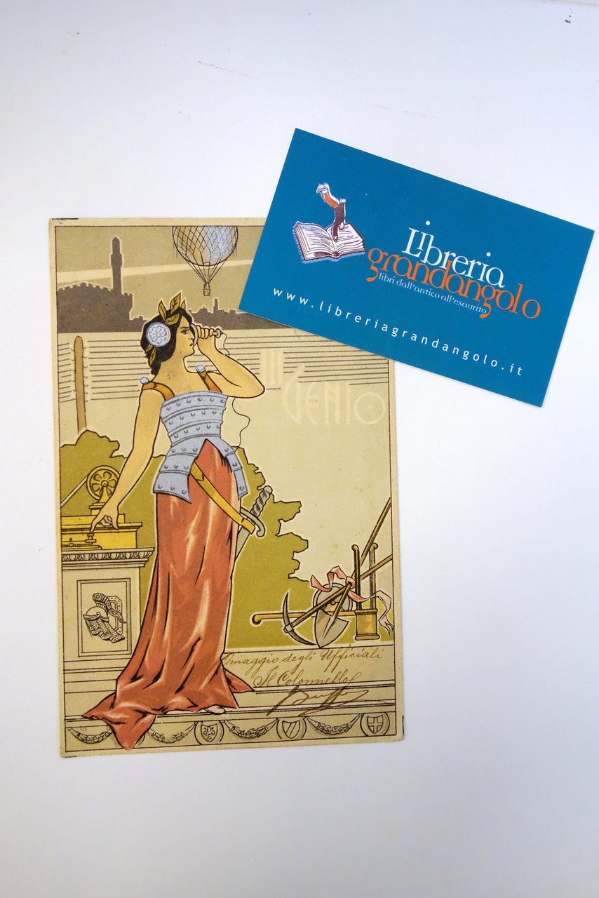 CARTOLINA III REGGIMENTO GENIO VIAGGIATA 1902 GRAFICA LIBERTY