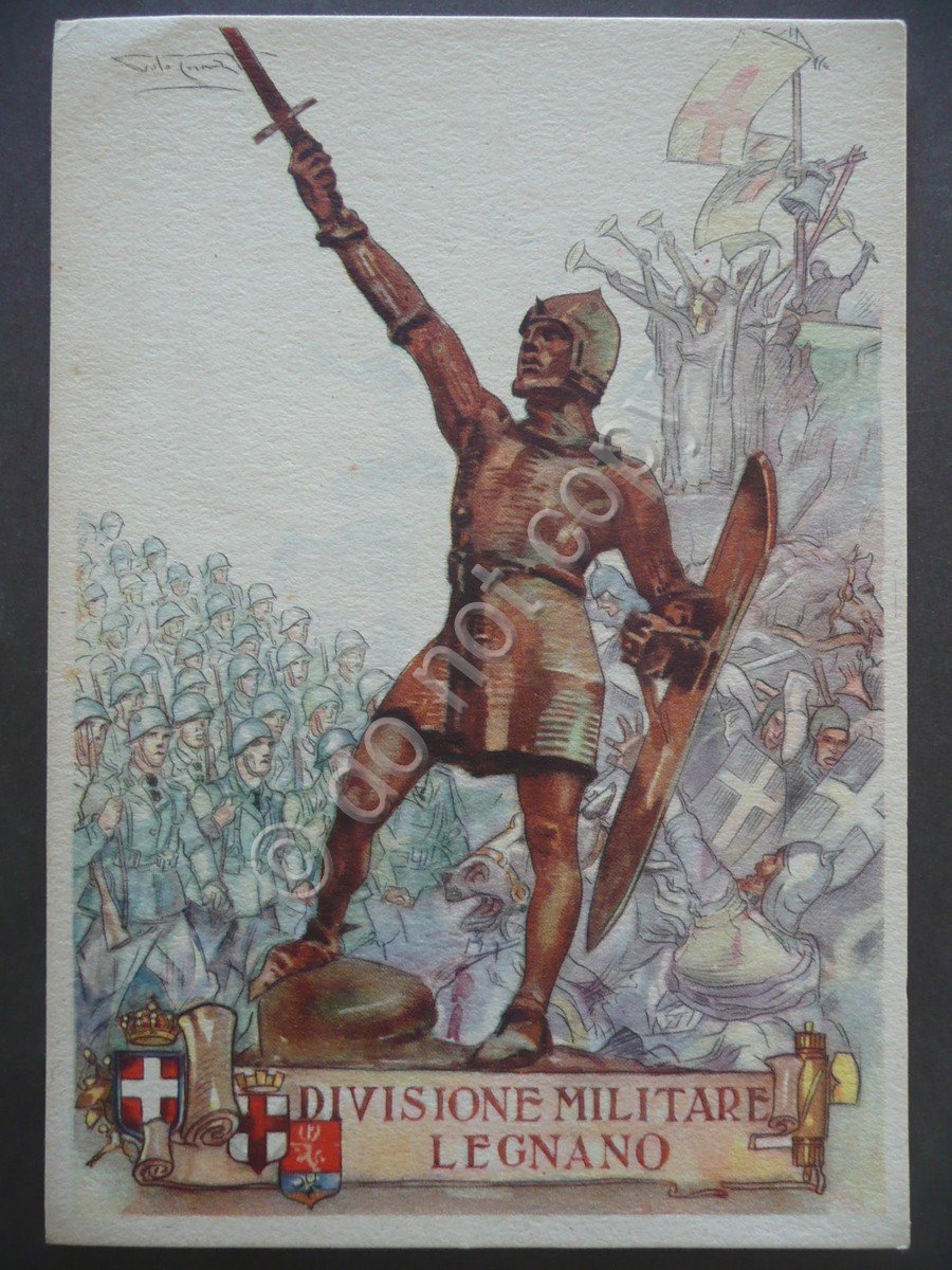 Cartolina Illustrata Divisione MIlitare Legnano Non Viaggiata Anni Quaranta | Immagine principale