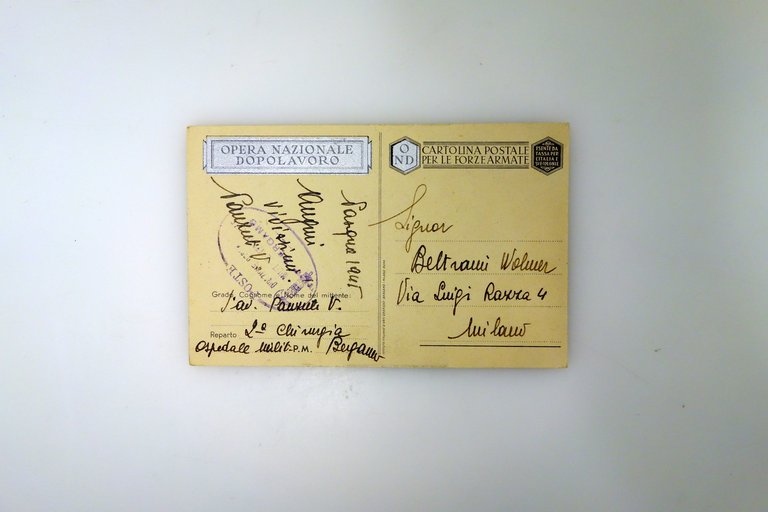 Cartolina in Franchigia Forze Armate RSI OND Lalia Pasqua 1945 … | Immagine Gallery 2