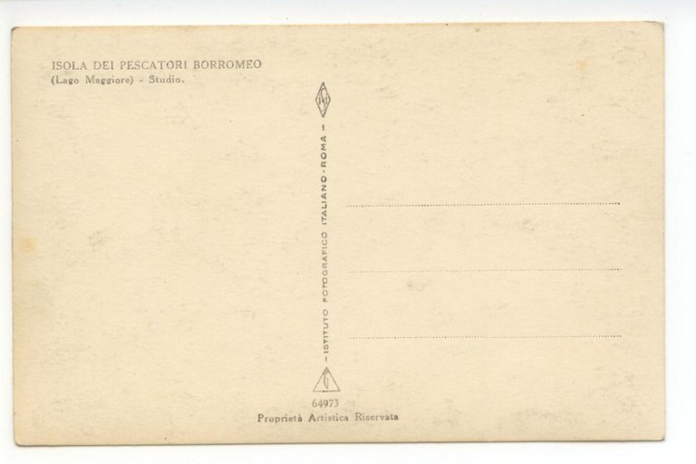 Cartolina Isola dei Pescatori Borromeo Lago Maggiore non viaggiata Verbania