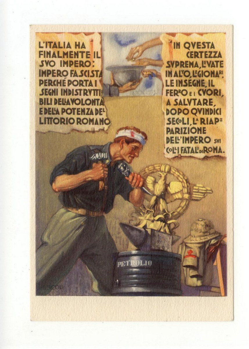 Cartolina L'Italia Ha Finalmente Il Suo Impero non viaggiata D'Ercoli