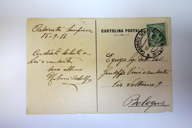 Cartolina La canzone del mitragliere 76° Reparto Mitragliatrici viaggiata 1916