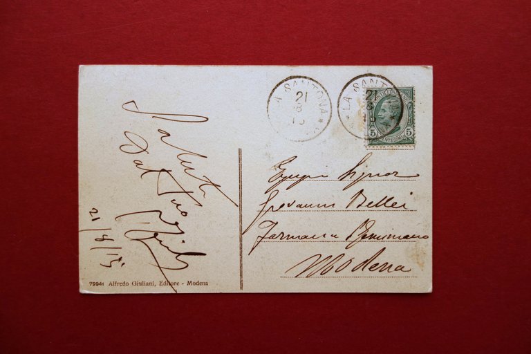 Cartolina La Santona Panorama Animata Viaggiata 1915 Appennino Modenese | Immagine Gallery 2