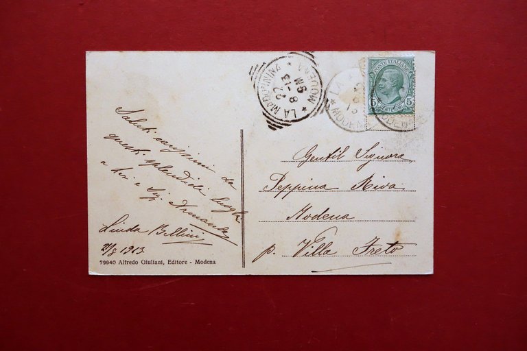 Cartolina La Santona Ufficio Postale e Via Giardini Modena Viaggiata … | Immagine Gallery 2