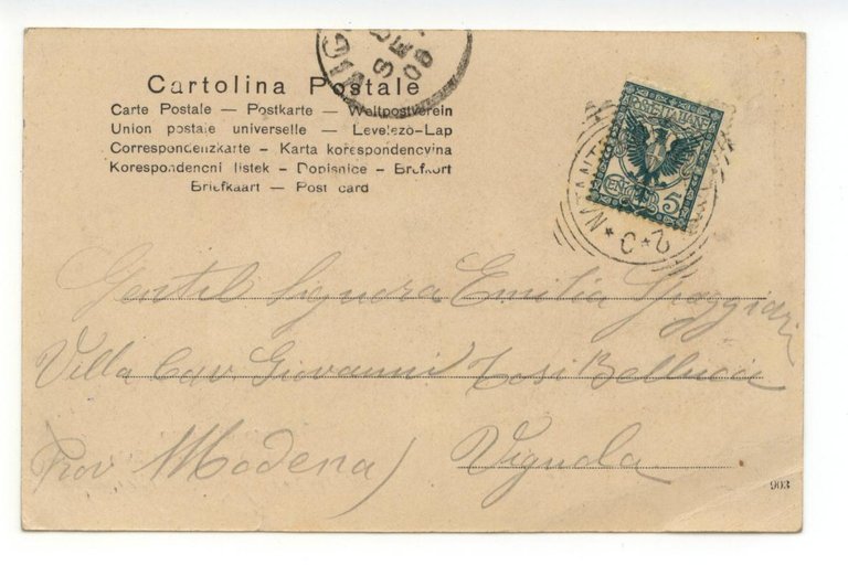 Cartolina Lago di Como Campo coll'Isola Sala 1906 viaggiata | Immagine Gallery 2