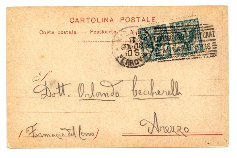 Cartolina Lanzo Intelvi 1906 viaggiata Sapol Saponi Como