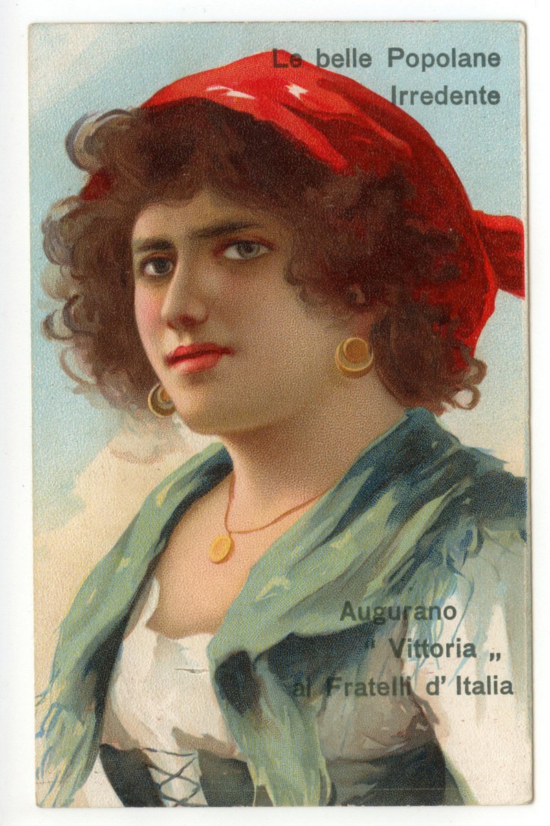 Cartolina Le Belle Popolane Irredente Augurano Vittoria non viaggiata