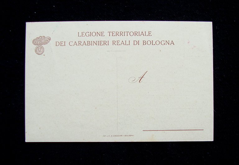 Cartolina Legione Carabinieri Reale Bologna Franzoni non viaggiata