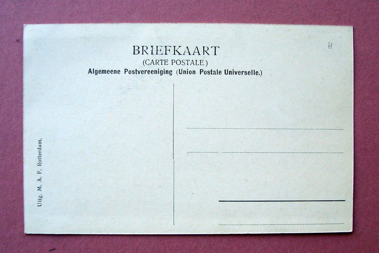 Cartolina Leiden Academie Nederlandsche Posterijen 1907 ottima non VG