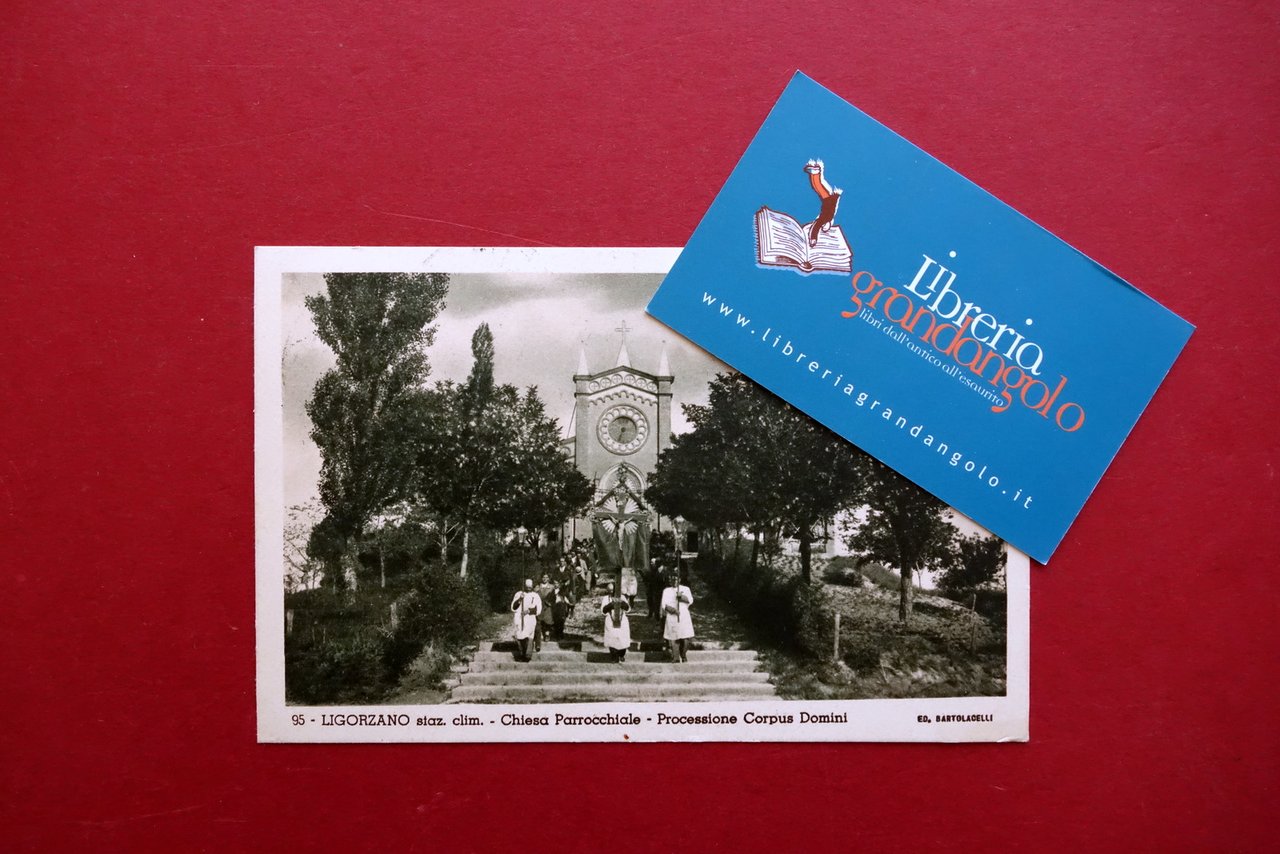 Cartolina Ligorzano Chiesa Processione Corpus Domini Viaggiata 1939 Modena