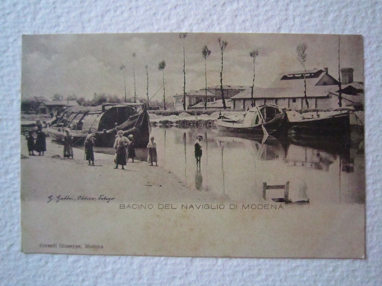 Cartolina Locale Primo '900 Emilia Romagna Modena Bacino del Naviglio …