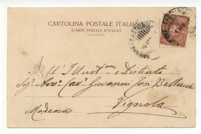 Cartolina Lugo Castello Facciata di Settentrione 1901 viaggiata Ravenna | Immagine Gallery 2