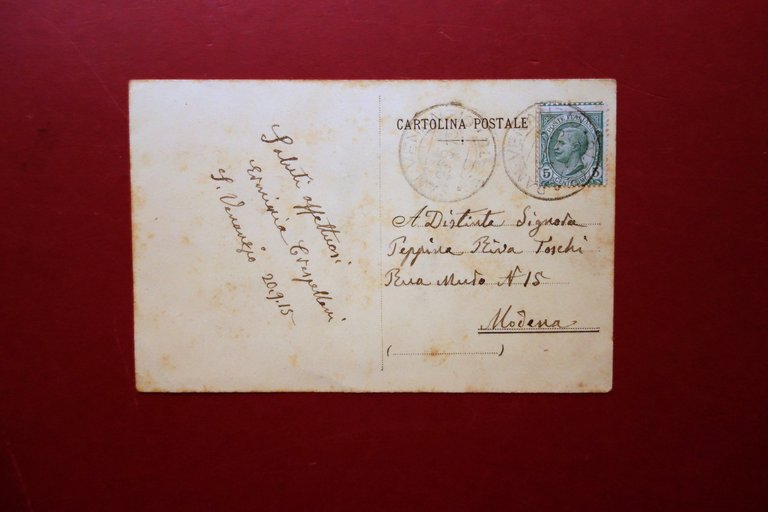 Cartolina Maranello Modena Comitato di Assistenza Civile Viaggiata 1915