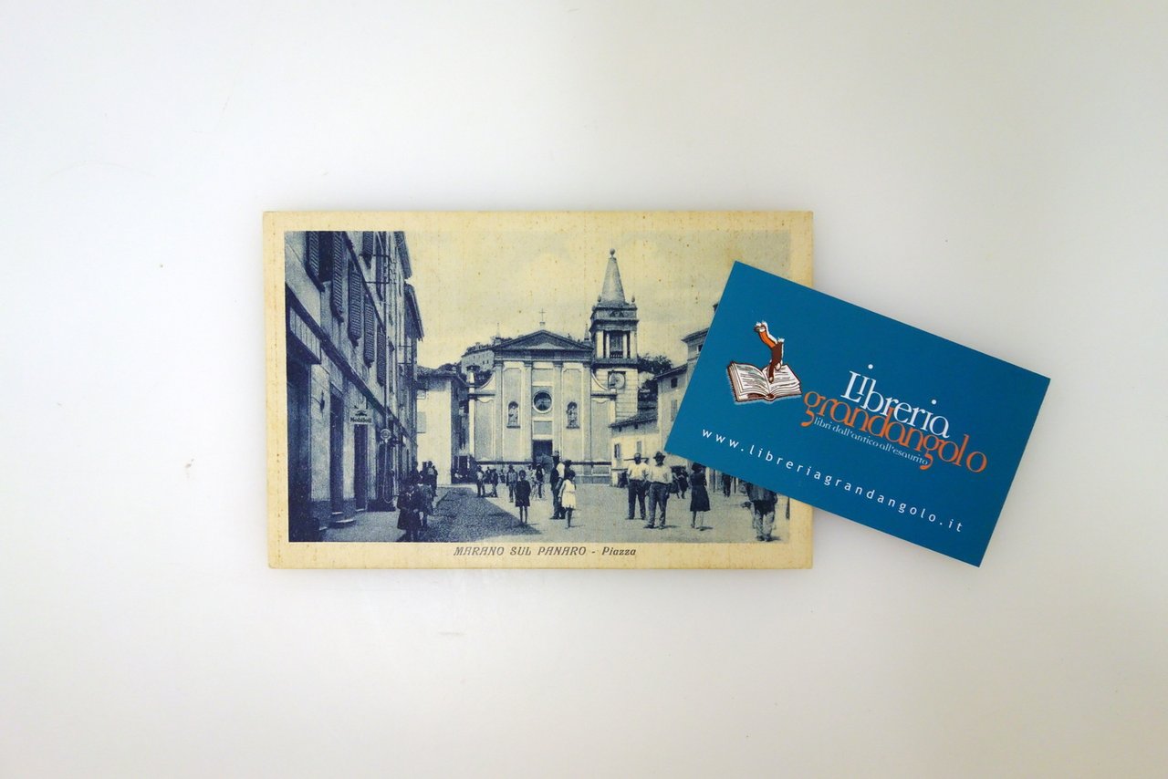 Cartolina Marano sul Panaro Piazza Viaggiata Animata 1936 Modena | Immagine principale
