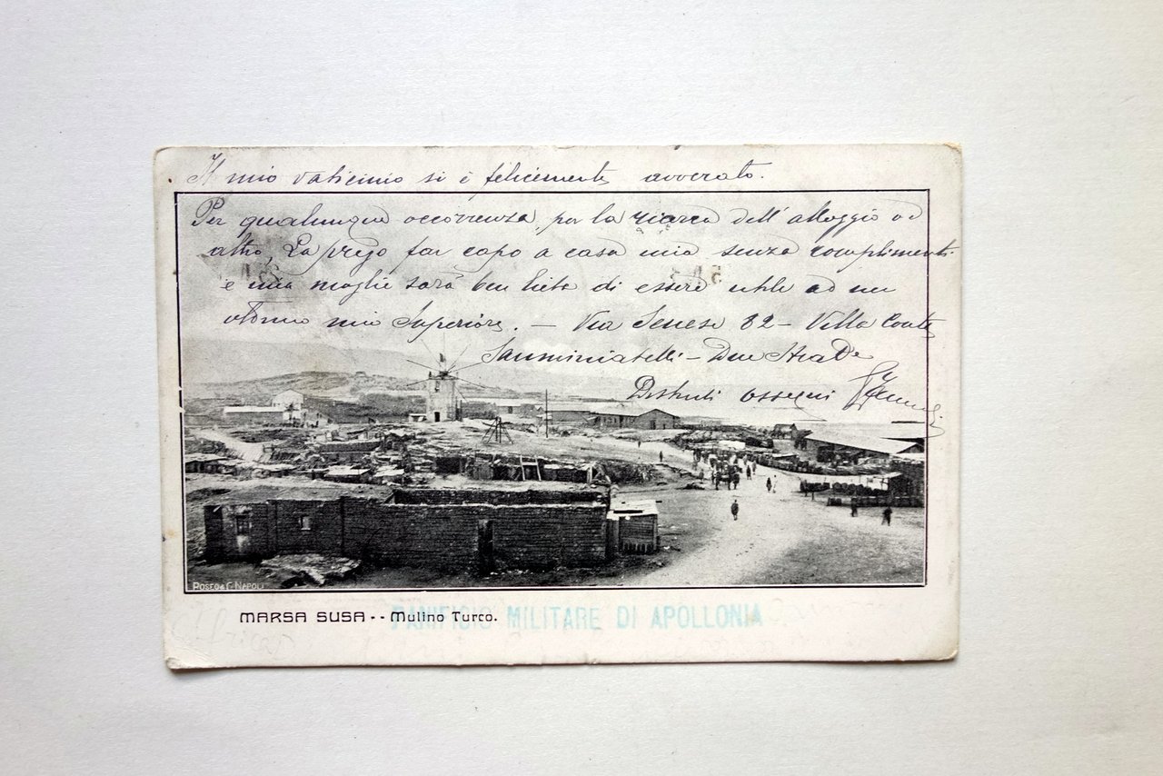 Cartolina Marsa Susa Mulino Turco Frantoio Militare di Apollonia Viaggiata … | Immagine principale