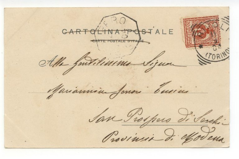 Cartolina Massa Batti del Barilo 1904 viaggiata fontana